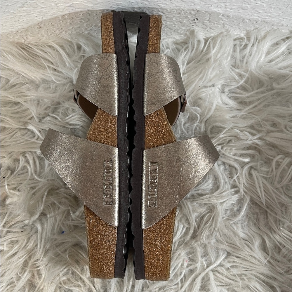 BIRKENSTOCK Sydney BS Graceful Taupe Sandal Slip In Leather Size 6 Unisex NEW - Picture 9 of 15